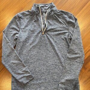 Kids Heather Blue 1/4 zip Shirt